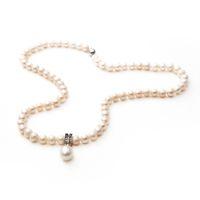 Pearl Necklace with Single Drop Pearl