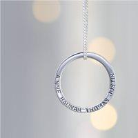 personalised eternity hoop necklace in sterling silver necklace chain  ...