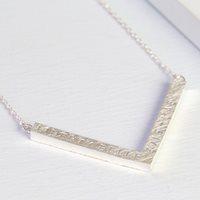 PERSONALISED CHEVRON NECKLACE in Silver