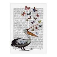 Pelican and Butterflies Card