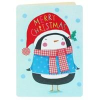Penguin Santa Hat Merry Christmas Card Pack