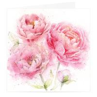 pencil peonies card