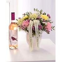 Personalised Pearl Arrangement and Wine