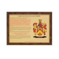 Personalised Coat Of Arms Certificate