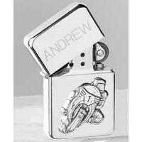 personalised pewter motif sport lighter