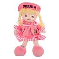personalised rag doll pink