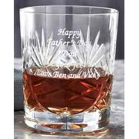 Personalised Panel Cut Crystal Whisky Gl