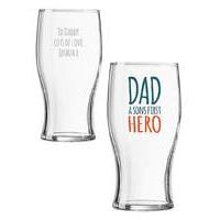 Personalised Dad First Hero Tulip Glass