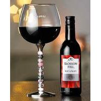 personalised beaded wine glass wine