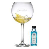Personalised Extra Large Gin Glass and 5