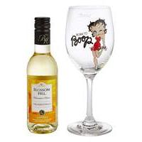 Personalised Betty Boop Glass & Wine
