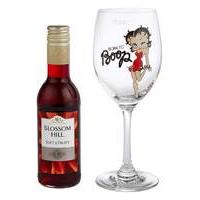 Personalised Betty Boop Glass & Wine