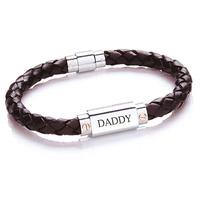 Personalised Men\'s Leather Bracelet
