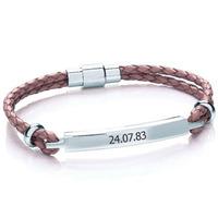 Personalised Women\'s Leather Bracelet