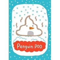 penguin poo funny christmas card dl1136