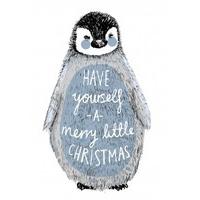 penguin merry little christmas funny christmas card wb1096