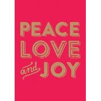 peace love and joy traditional christmas card ch1094