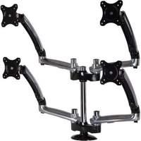 Peerless Quad Monitor Desktop Arm Mount For Up To 24 Inch Monitors- With Grommet Fitting
