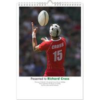 Personalised Calendars - Rugby (Starts on month of your choice)