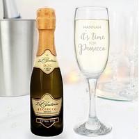Personalised Glass And Prosecco Gift Set