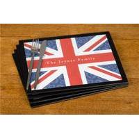 Personalised Union Jack Glass Placemats