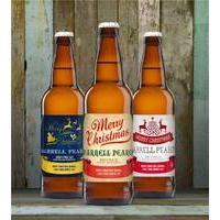 Personalised Beer Triple Pack - Christmas Design label