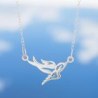 Personalised Silver Swallow Necklace