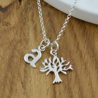 Personalised Silver Tree Necklace