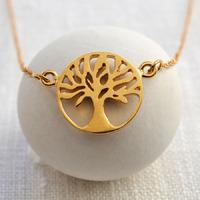 Personalised Gold Tree of Life Necklace