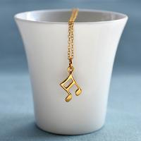 Personalised Gold Music Note Necklace