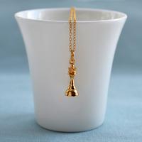 Personalised Gold Chess Piece Necklace