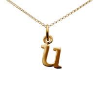 Personalised Gold Letter u Necklace