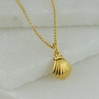 Personalised Gold Clam Shell Necklace