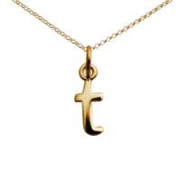 Personalised Gold Letter t Necklace