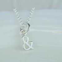 Personalised Silver Ampersand Necklace