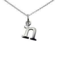 Personalised Silver Letter n Necklace