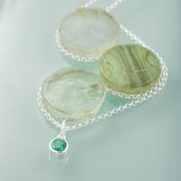 Personalised May Birthstone Necklace (Emerald)