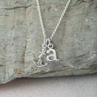 Personalised Silver Anchor Necklace
