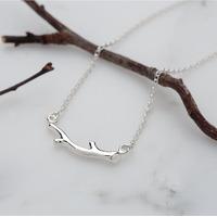Personalised Silver Branch Necklace