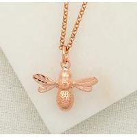 Personalised Rose Gold Bee Necklace