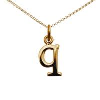 Personalised Gold Letter q Necklace