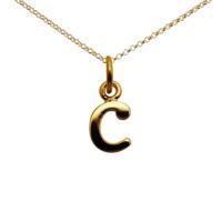 Personalised Gold Letter c Necklace