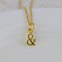 Personalised Gold Ampersand Necklace