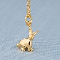 Personalised Gold Bunny Necklace