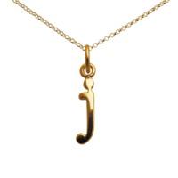 Personalised Gold Letter j Necklace