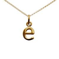 Personalised Gold Letter e Necklace