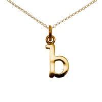Personalised Gold Letter b Necklace