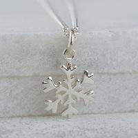 Personalised Silver Snowflake Necklace