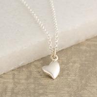 Personalised Silver Warm Heart Necklace