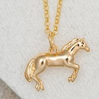 Personalised Gold Horse Necklace